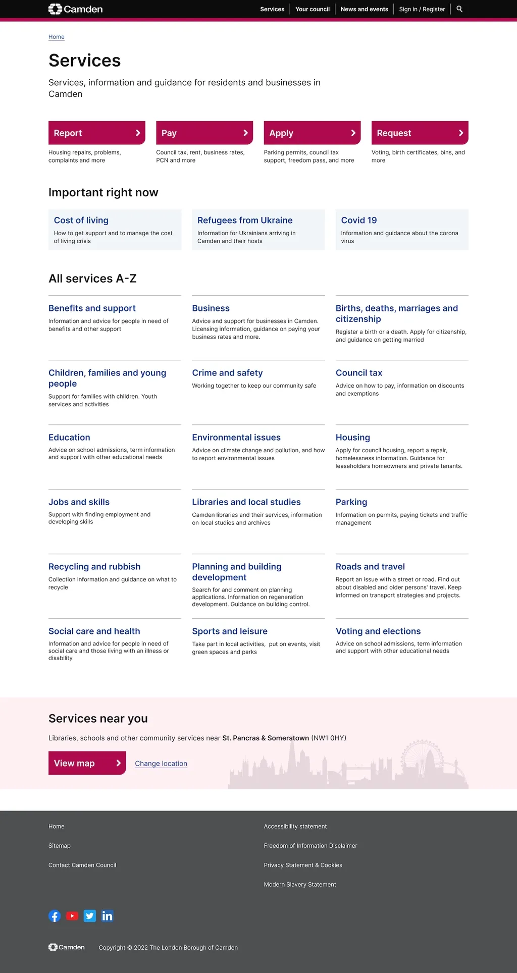 Screencrab of menu