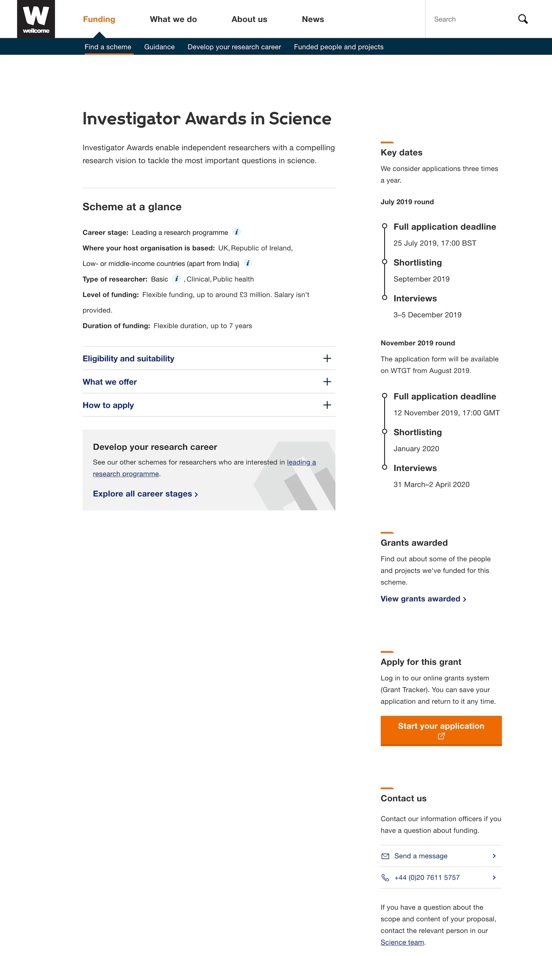 Screengrab of previous version of a Scheme page